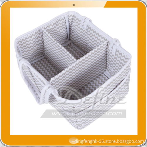 Custom logo Gray Chevron Storage Caddy with handles
